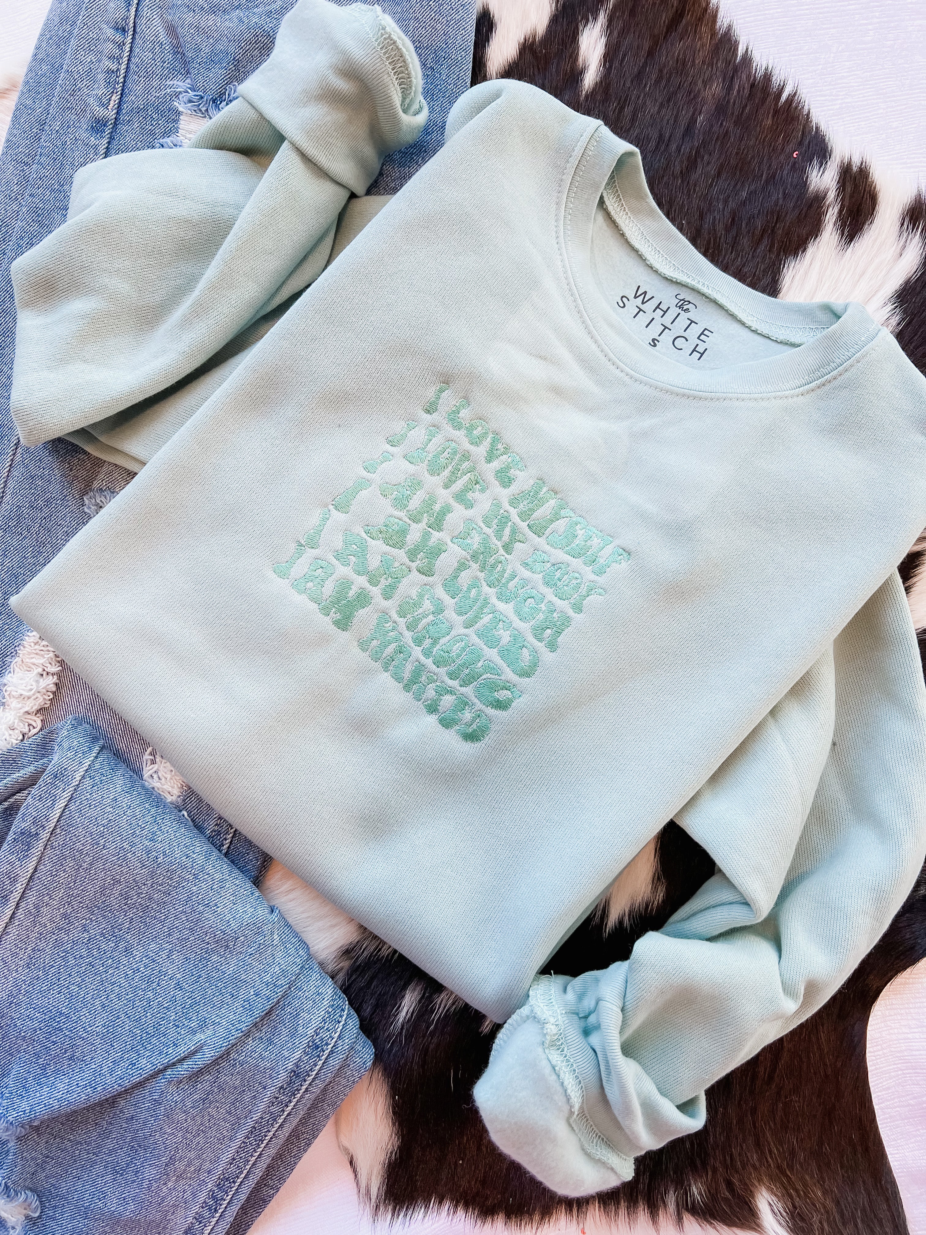 Positive Affirmations Sweatshirt | Teal