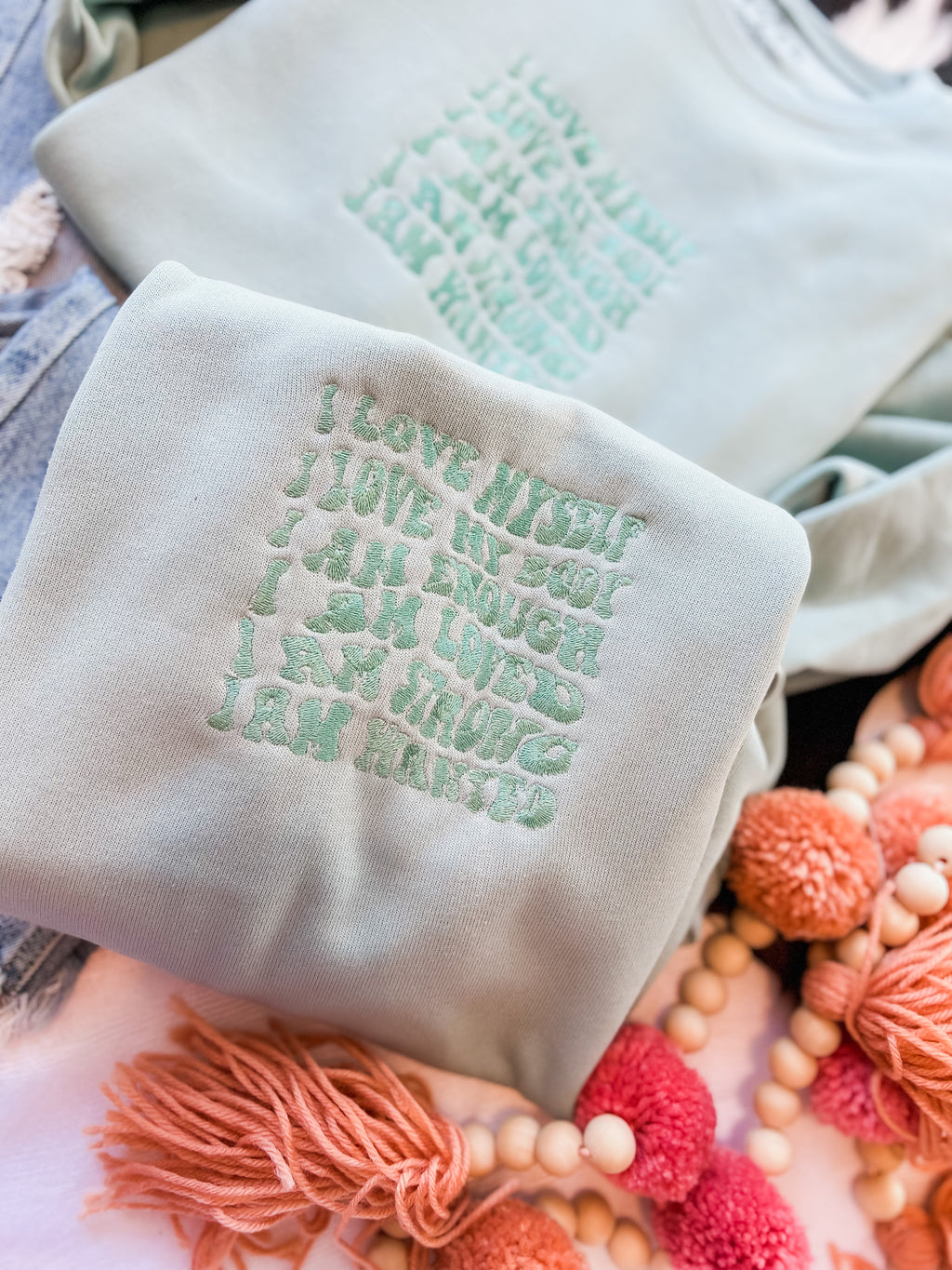 Positive Affirmations Sweatshirt | Teal