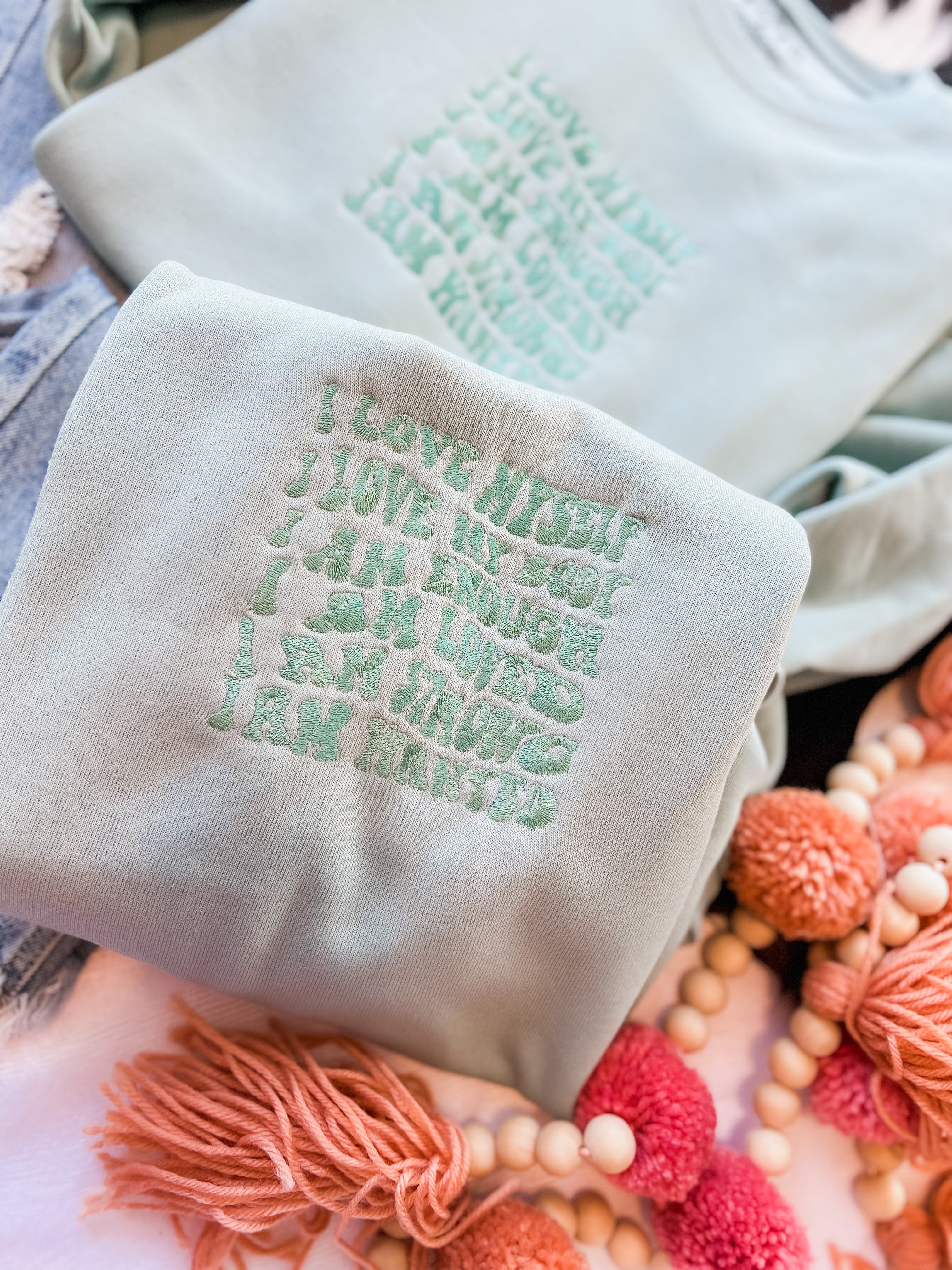 Positive Affirmations Sweatshirt | Teal