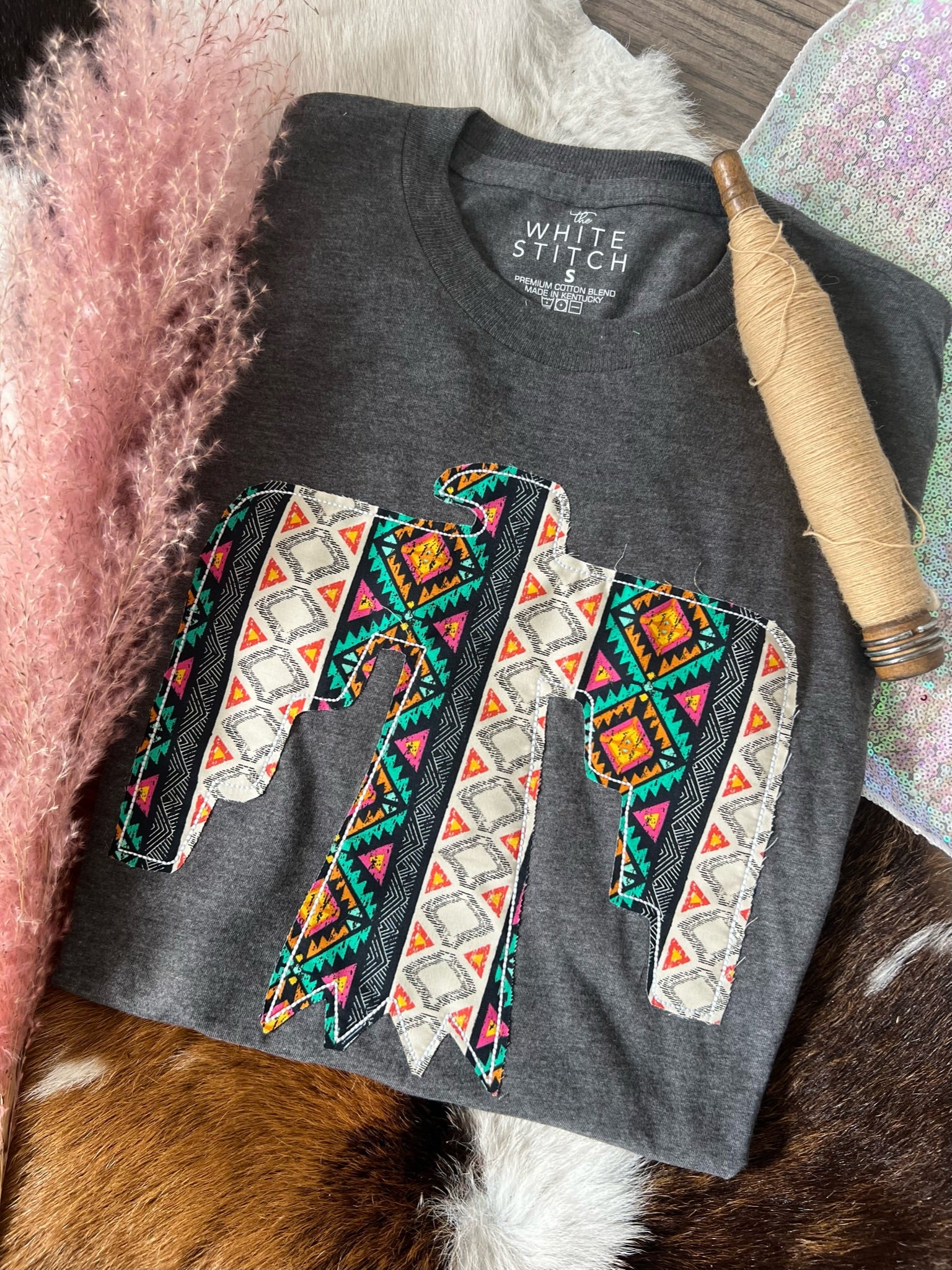 Bold Aztec Thunderbird  Handmade Tee