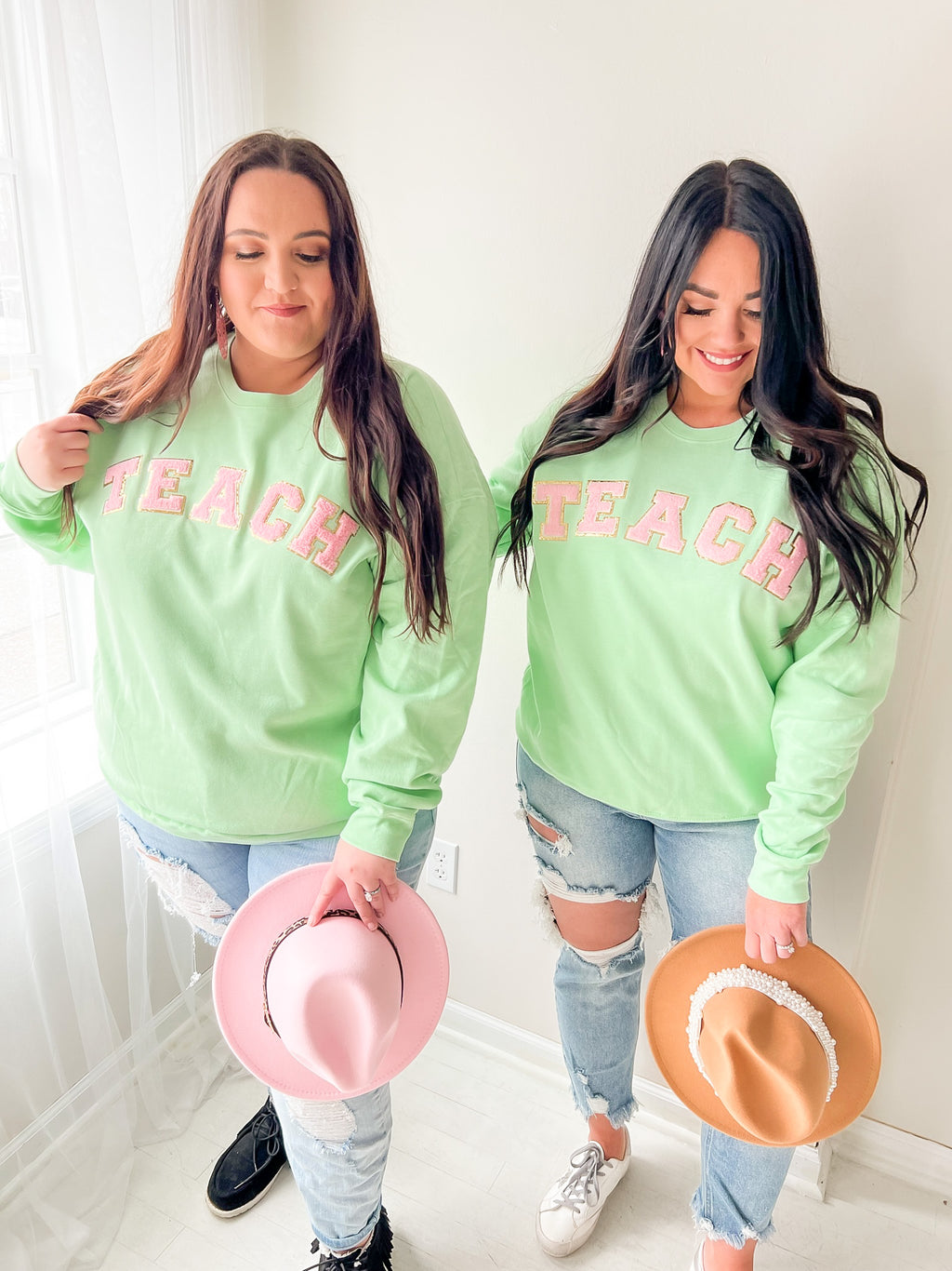 Teach Chenille Patch Sweatshirt
