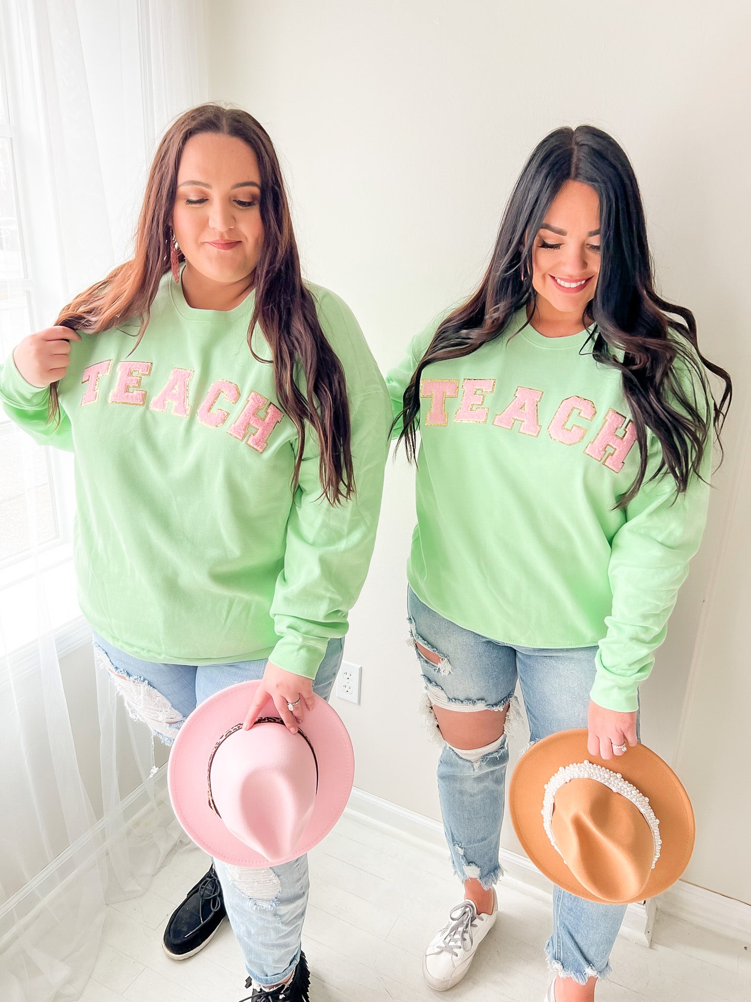 Teach Chenille Patch Sweatshirt