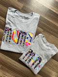 Mama and Mini Mixed Appliqué Tee | Grey