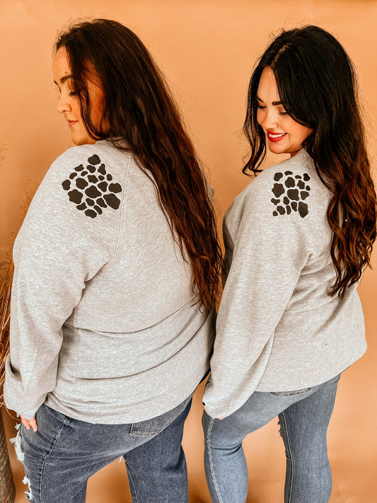 KY Animal Print Detail Sweatshirt