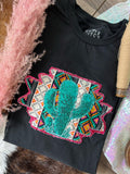 Aztec Cactus Handmade Tee
