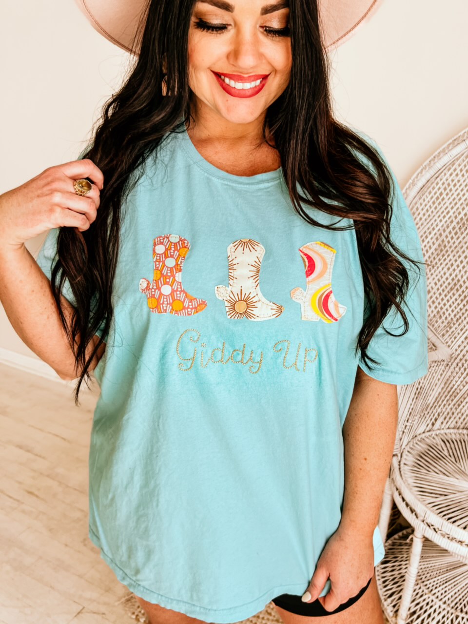 Giddy Up Cowboy Boots | Handmade Tee