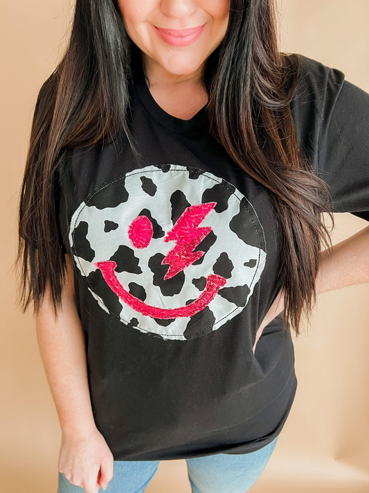 Smile For Me Handmade Tee | Cow Print