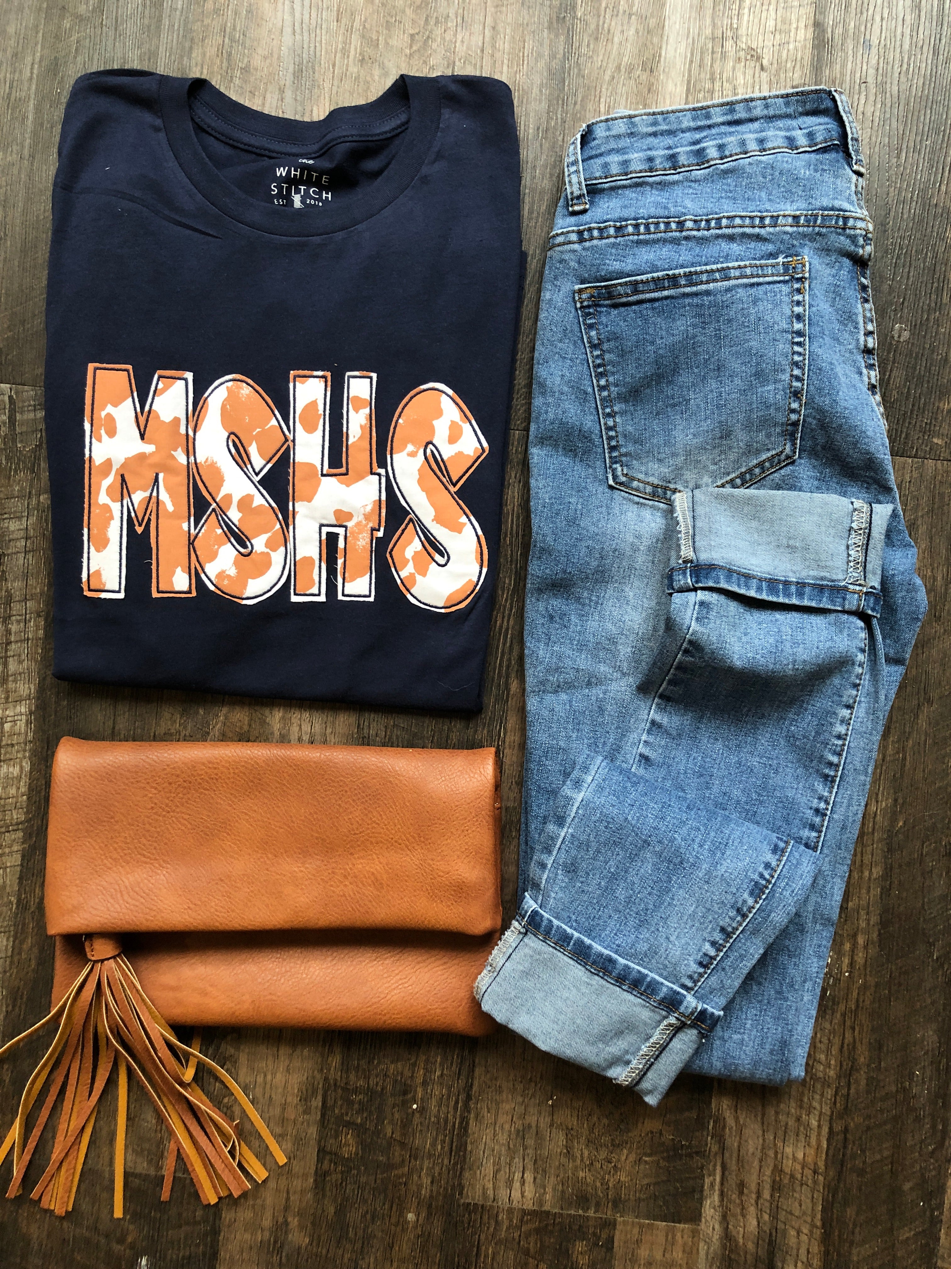 School Abbreviation Appliqué Tee | Customizable