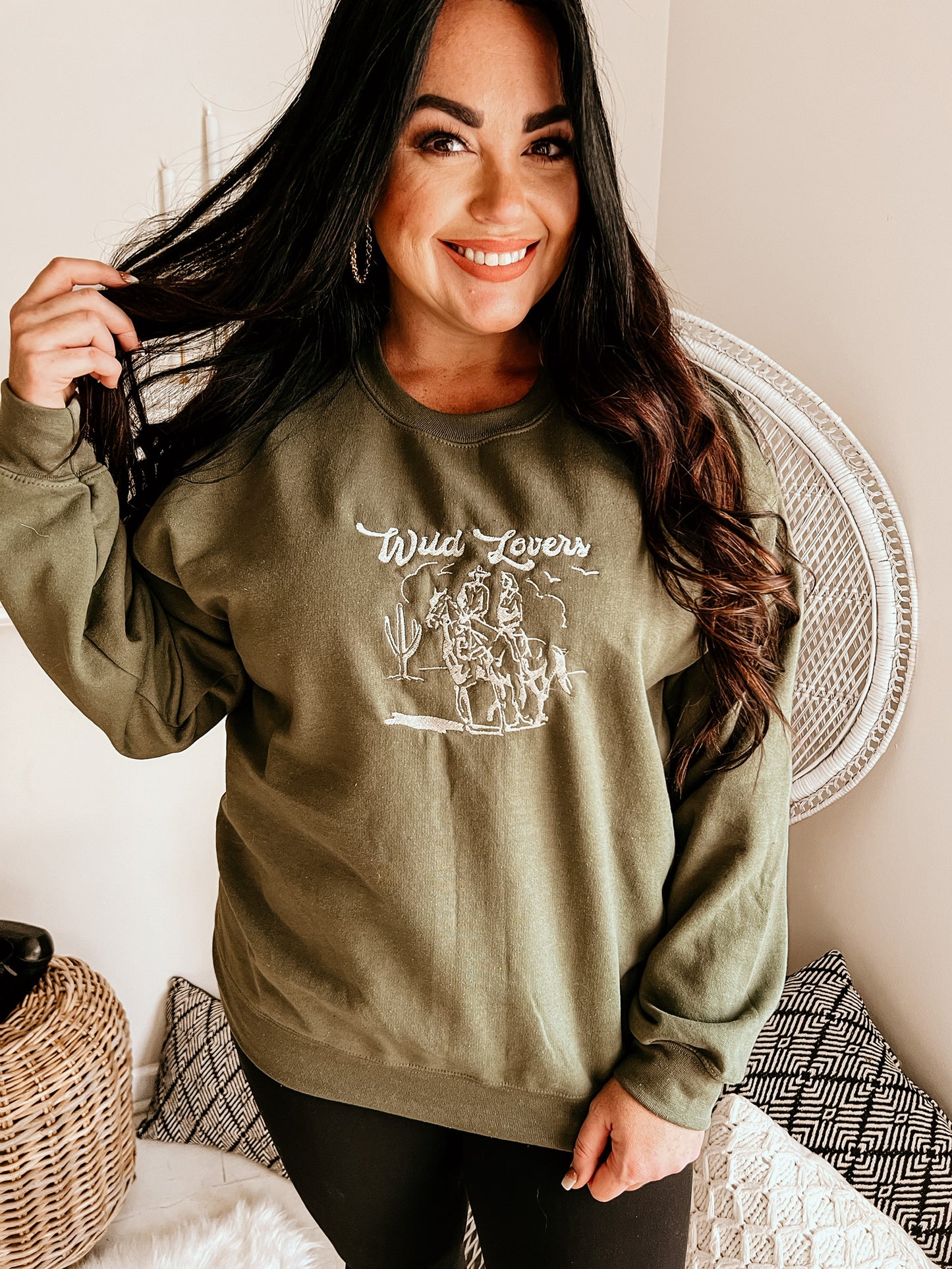 Wild Lovers Embroidered Sweatshirt
