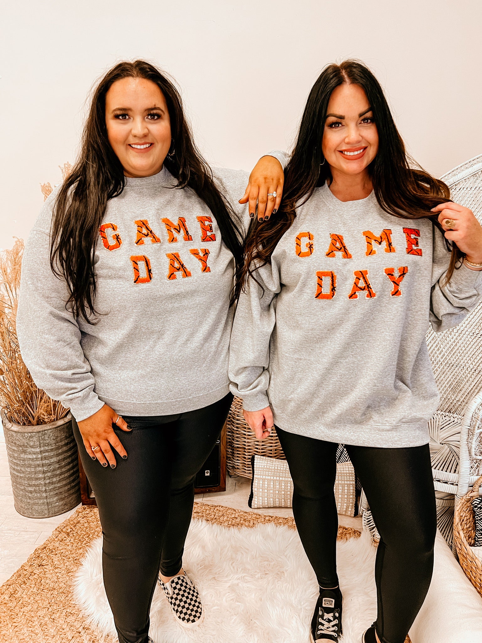 Game Day Basketball Chenille l Customizable Sweatshirt