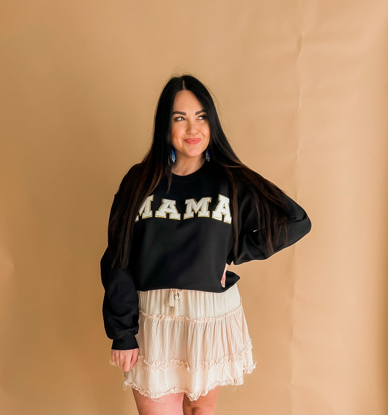 Mama and Mini Chenille Sweatshirt | Black